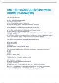 CNL TEST BANK QUESTIONS WITH CORRECT ANSWERS