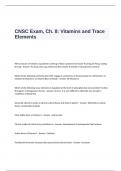 CNSC Exam Questions and Answers- Ch. 8- Vitamins and Trace Elements