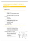 Ademhalingskinesitherapie (Cardiorespiratoire kinesitherapie 1 - Lauren De Cock)