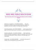 BSNC 4000: PUBLIC HEALTH EXAM WITH GUARANTEED ACCURATE ANSWERS |VERIFIED