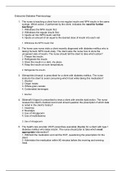 PHARMACOLO 510 Endocrine -Diabetes Quiz Pharmacology Answers