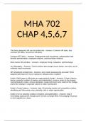 MHA 702 CHAP 4,5,6,7