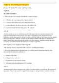 NCLEX: Psychological Integrity Chapter 22:/NCLEX: Psychological Integrity Chapter 25:/NCLEX: Psychological Integrity Chapter 26: LATEST UPDATES 2021