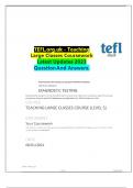 TEFL.org.uk - Teaching Large Classes Coursework Latest Updates 2023 Question And Answers.