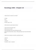 Sociology 1502 - Chapter 18 Exam Questions and Answers