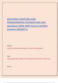 D278 WGU SCRIPTING AND PROGRAMMING FOUNDATIONS (281 Questions) With 100% Correct Verified Answers GRADED A