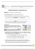 Calorimetry Lab Gizmos 2024 | All Answers are 100% Correct