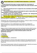 Exam 2 pnr200 pnr 200 (latest update 2024 2025) mental health nursing questions and verified answers  100% correct  grade a - fortis
