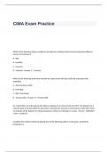 CIMA Exam Practice Questions and Answers