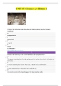 UNIT#3 Milestone Art History I (answered) Latest 2021 / ART 1401 UNIT#3 Milestone Art History I( Download To Score An A)