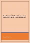 Epic Bridges 2023 Recertification Exam || With Questions & Answers (Rated A+)