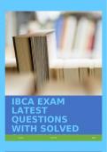 IBCA EXAM LATEST QUESTIONS WITH SOLVED SOLUTIONS!!!