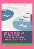 IBCA FINAL EXAM STUDY GUIDE QUESTIONS WITH CORRECT ANSWERS!!