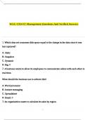 WGU C954 IT Management Questions And Verified Answers.