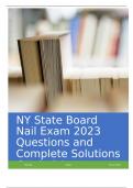 NY State Board Nail Exam 2023 Questions and Complete Solutions Graded A+