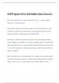 ASEP Sports First Aid Online Quiz Answers.