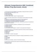 Ultimate Comprehensive ABC Combined Written Prep (borrowed, check) Questions and Answers