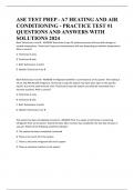 ASE TEST PREP - A7 HEATING AND AIR CONDITIONING - PRACTICE TEST #1 QUESTIONS AND ANSWERS WITH SOLUTIONS 2024