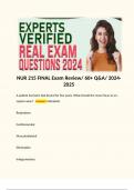 NUR 215 Exam #4  & NUR 215 FINAL Exam Compilation Bulk. 