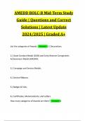 AMEDD BOLC-B Mid-Term Study Guide | Questions and Correct Solutions | Latest Update 2024/2025 | Graded A+