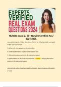 NUR216 exam 2/ 90+ Qs with Certified Ans/ 2024-2025.