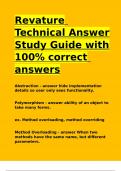 Revature Technical Interview Study Guide with 100- correct answers.