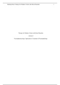 Week 2 Therapy for Pediatric Clients with Mood Disorders , Section C Psychopharmacologic Approaches to Treatment of Psychopathology (latest 2022/2023) complete solution