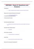 DEP2004 - Exam #1 Questions and  Answers