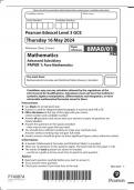 2024 Pearson Edexcel Level 3 GCE 8MA0/01 Mathematics Advanced Subsidiary PAPER 1: Pure Mathematics