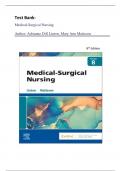 Test Bank for Medical-Surgical Nursing, 8th Edition by Adrianne Dill Linton, Mary Ann Matteson | VERIFIED