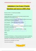 Ambulatory Care Exam 1 Practice Questions and Answers (100% Pass)