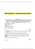 EDR 610 Quiz 3 - Question with Answers