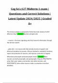 Cog Sci c127 Midterm 1 exam | Questions and Correct Solutions | Latest Update 2024/2025 | Graded A+