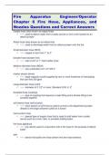 Fire Apparatus Engineer/Operator  Chapter 6 Fire Hose, Appliances, and  Nozzles Questions and Correct Answers