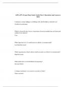 APEA 3P's Exam Prep Study Guide Part 1 Questions and Answers