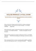 ACQ 202 MODULE 1-4 FULL EXAM WITH GUARANTEED ACCURATE ANSWERS |VERIFIED