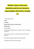 Module 3 (psyc 140) exam | Questions and Correct Answers | Latest Update 2024/2025 | Graded A+