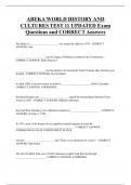 ABEKA WORLD HISTORY AND  CULTURES TEST 11 UPDATED Exam  Questions and CORRECT Answers