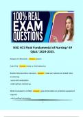 NSG 401 Final Fundamental of Nursing/ 69 Q&A/ 2024-2025.  