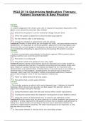 WGU D116,  Optimizing Medication Therapy: Patient Scenarios & Best Practice AND WDU D116 Managing Bipolar Disorder: Medication Side Effects & Treatment. Exam questions provided with 100% Accurate responses.