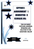 EPP2601 Assignment 1 COMPLETE ANSWERS) Semester 2 2024 - DUE 30 August 2024