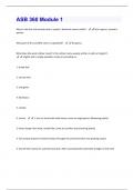 ASB 360 Module 1 Questions And Answers Graded A+