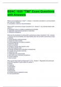 BSNC 1020 "TMI" Exam Questions with Answers