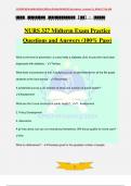 NURS 327 Midterm Exam Practice Questions and Answers (100% Pass)