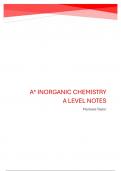 AQA A* Inorganic Chemistry In Depth Notes - 22 Pages