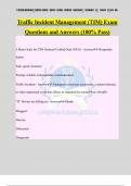 Traffic Incident Management (TIM) Exam Questions and Answers (100% Pass)