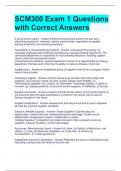 SCM300 Exam 1 Questions with Correct Answers 