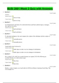 BUSI 2001 Week 2 Quiz with Answers 20/20 Grade A guaranteed 