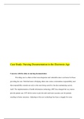 NUR 305 Module 6-1 Case Study Nursing Documentation in the Electronic Age