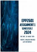 EPP2601 Assignment 1 Semester 2 2024 | Due 30 August 2024